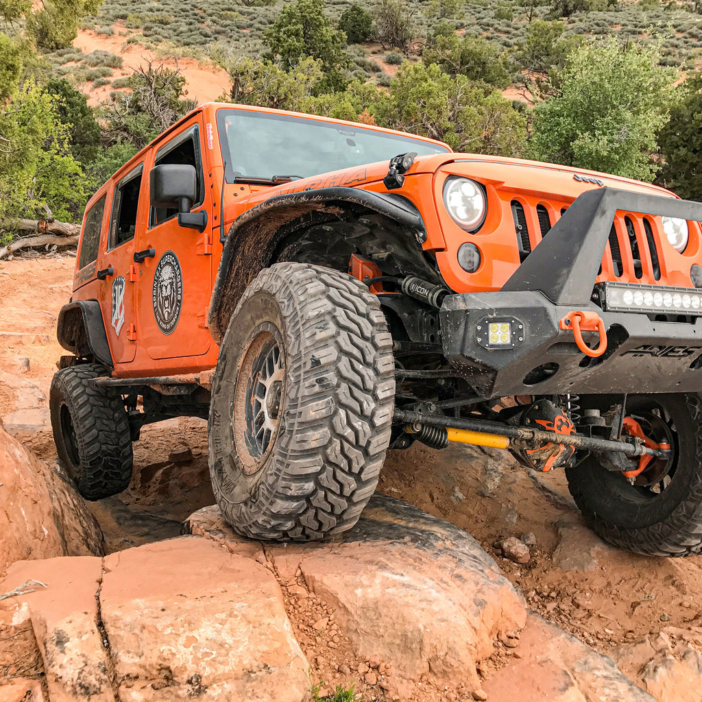 ARIES 1500201 Jeep Wrangler JK Black Aluminum Front Fender Flares for Select Jeep Wrangler