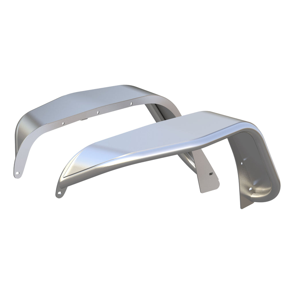 ARIES 1500202 Jeep Wrangler JK Raw Aluminum Front Fender Flares for Select Jeep Wrangler