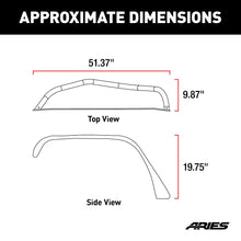 Load image into Gallery viewer, ARIES 1500202 Jeep Wrangler JK Raw Aluminum Front Fender Flares for Select Jeep Wrangler