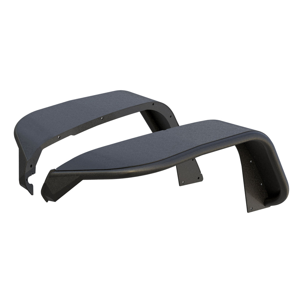 ARIES 1500203 Jeep Wrangler JL Black Aluminum Front Fender Flares for Select Jeep Wrangler