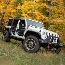 Load image into Gallery viewer, ARIES 1500203 Jeep Wrangler JL Black Aluminum Front Fender Flares for Select Jeep Wrangler