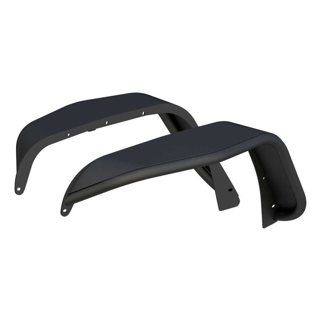 ARIES 1500211 Smooth Carbide Black Aluminum Front Jeep Wrangler JK Fender Flares for Off-Road-Style Wheels for Select Jeep Wrangler