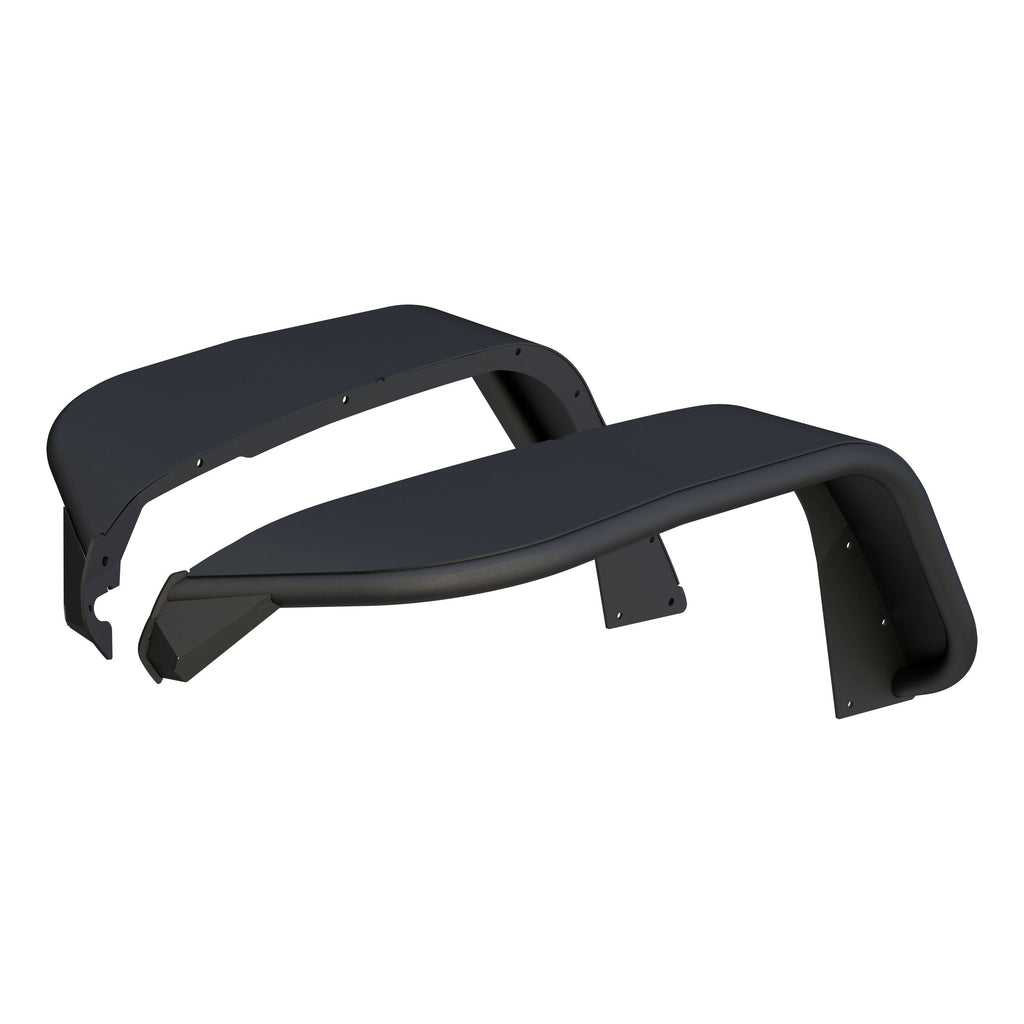 ARIES 1500213 Smooth Carbide Black Aluminum Front Jeep Gladiator JT & Wrangler JL Fender Flares for Off-Road-Style Wheels for Select Jeep Wrangler