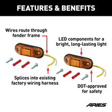 Load image into Gallery viewer, ARIES 1500240 Jeep Fender Flare LED Side Markers for Select Jeep Wrangler