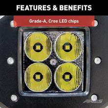 Load image into Gallery viewer, ARIES 1501250 2" Square Flush-Mount LED Lights (2,200 Lumens)