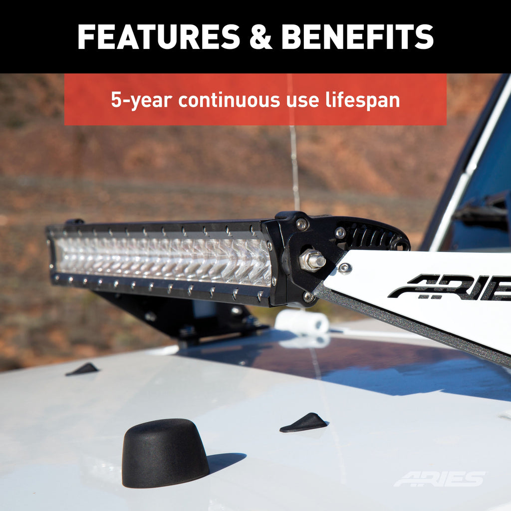 ARIES 1501262 20" Single-Row LED Light Bar (9,800 Lumens)
