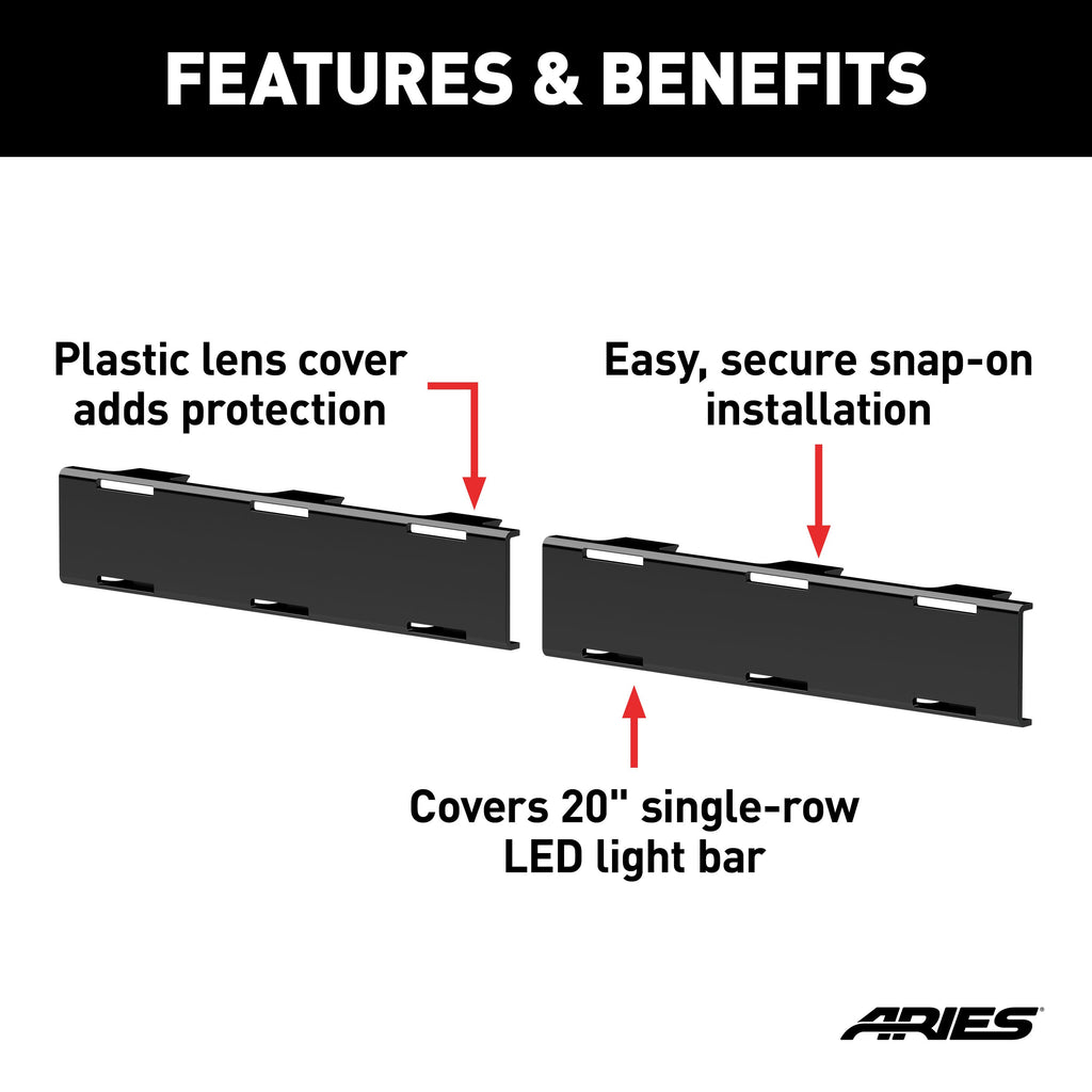 ARIES 1501263 LED Light Covers for 20" Light Bar