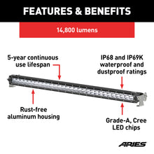 Load image into Gallery viewer, ARIES 1501264 30" Single-Row LED Light Bar (14,800 Lumens)