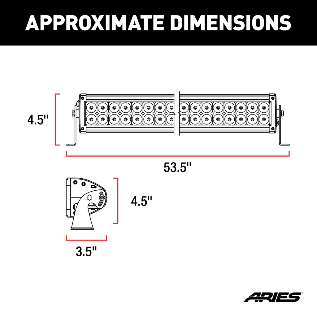 ARIES 1501278 50" Double-Row LED Light Bar (24,000 Lumens)
