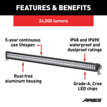 Load image into Gallery viewer, ARIES 1501278 50" Double-Row LED Light Bar (24,000 Lumens)