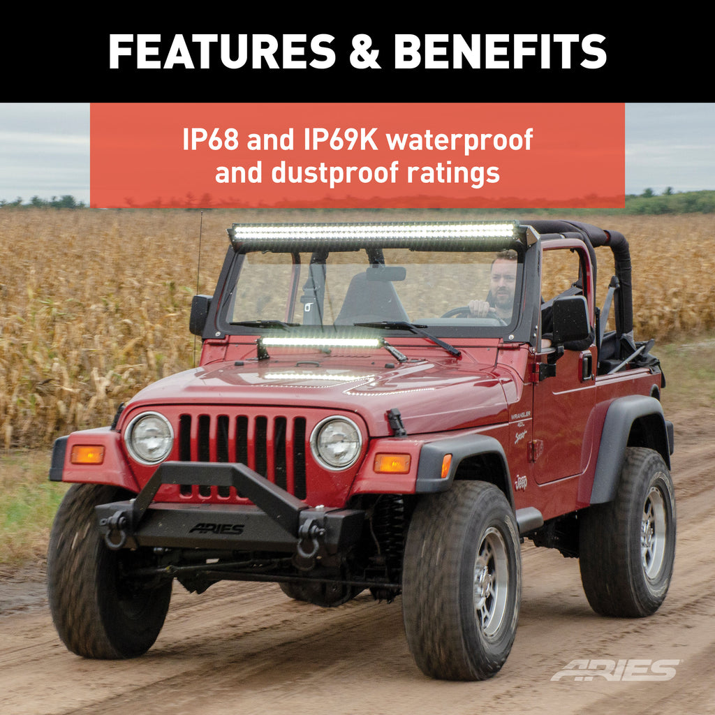 ARIES 1501278 50" Double-Row LED Light Bar (24,000 Lumens)