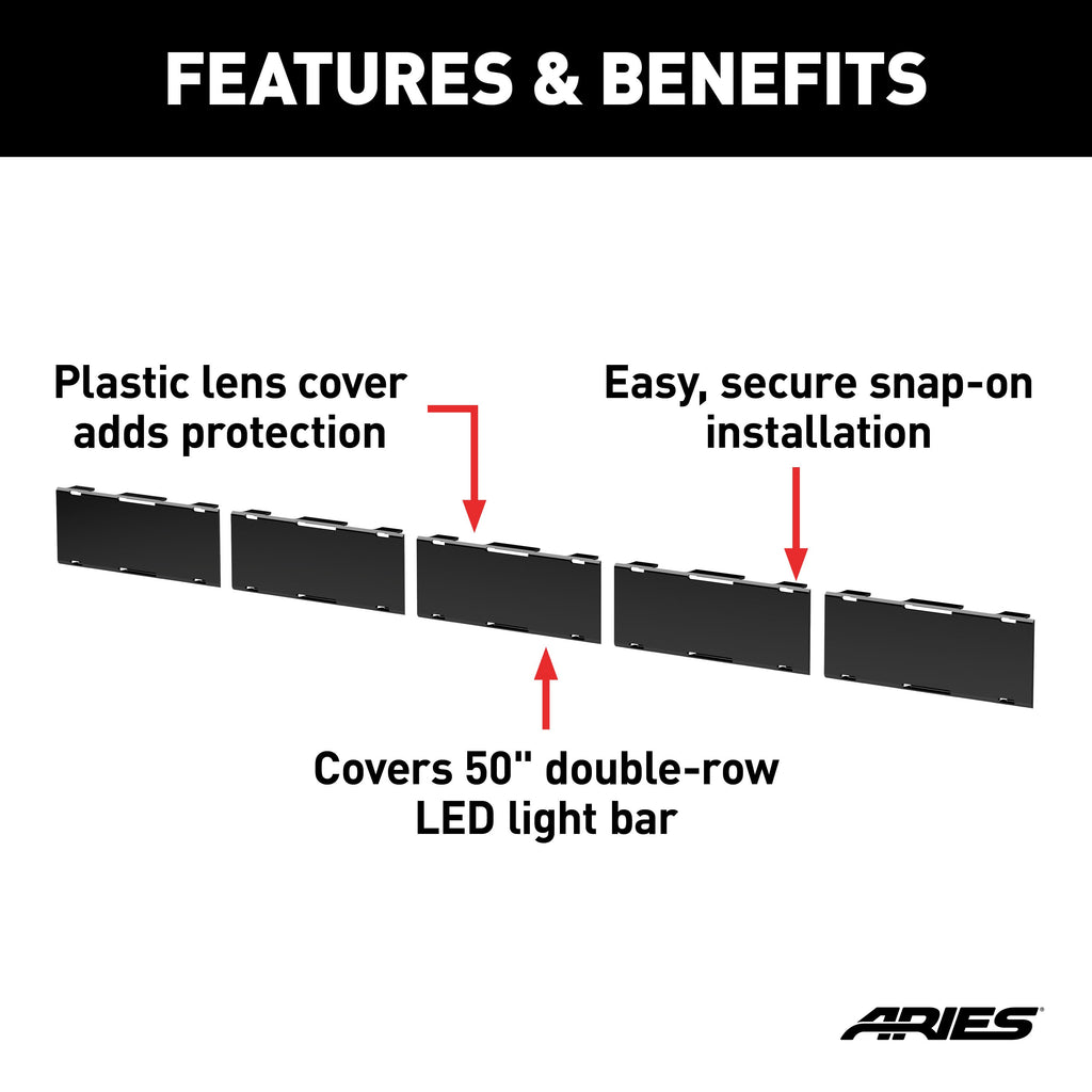 ARIES 1501279 LED Light Covers for 50" Light Bar
