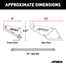 Load image into Gallery viewer, ARIES 1501300 Jeep JK Hood Light and Brackets for Select Jeep Wrangler