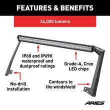 Load image into Gallery viewer, ARIES 1501301 Jeep JK Roof Light and Brackets for Select Jeep Wrangler