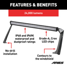 Load image into Gallery viewer, ARIES 1501303 Jeep TJ Roof Light and Brackets for Select Jeep Wrangler