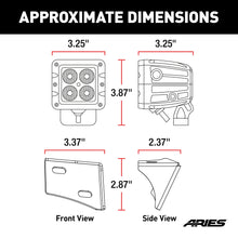 Load image into Gallery viewer, ARIES 1501304 Jeep JK Windshield Lights and Brackets for Select Jeep Wrangler