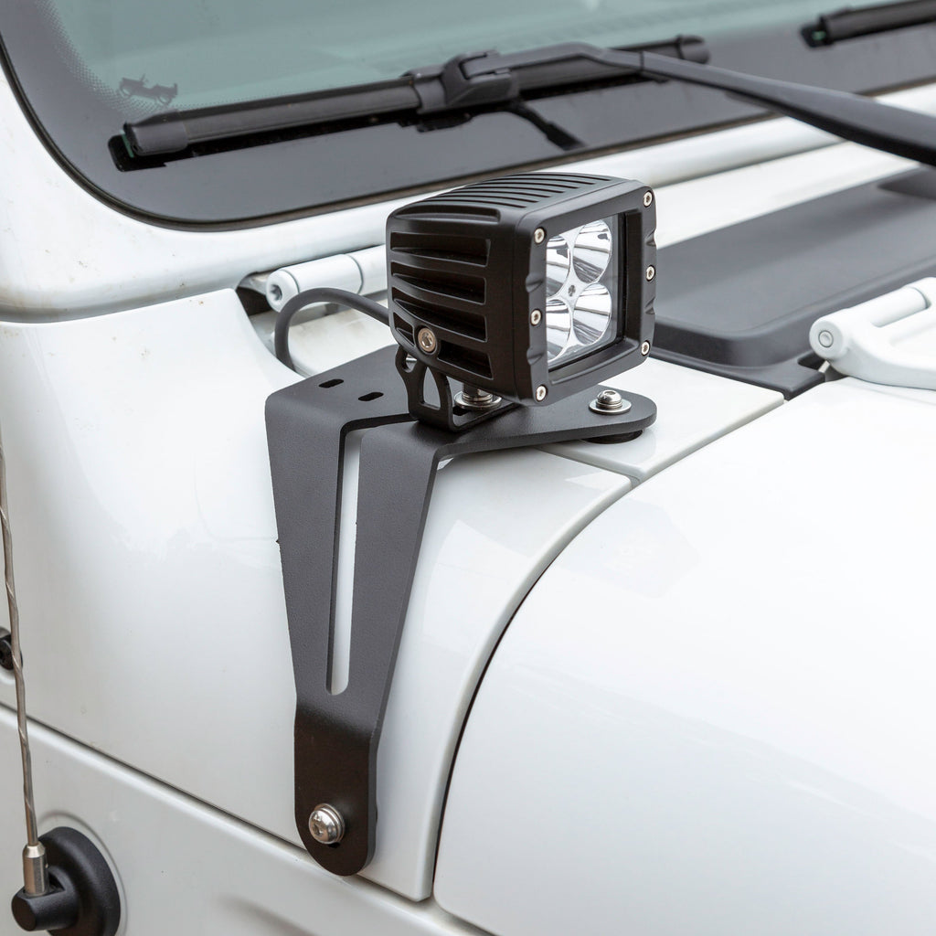 ARIES 1501305 Jeep Wrangler JL, Gladiator Windshield Lights and Brackets for Select Jeep Wrangler