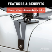 Load image into Gallery viewer, ARIES 1501305 Jeep Wrangler JL, Gladiator Windshield Lights and Brackets for Select Jeep Wrangler