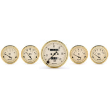 Load image into Gallery viewer, AutoMeter 1501 GAUGE KIT, 5 PC., 3 1/8" &amp; 2 1/16", MECH. SPEEDOMETER, GOLDEN OLDIES