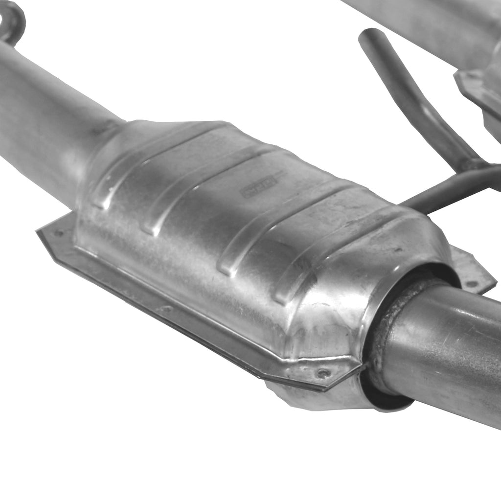 BBK Performance Parts 1509 1979-1993 MUSTANG 5.0 2.5 SHORT MID H PIPE W/CONVERTERS for Select Ford Mustang