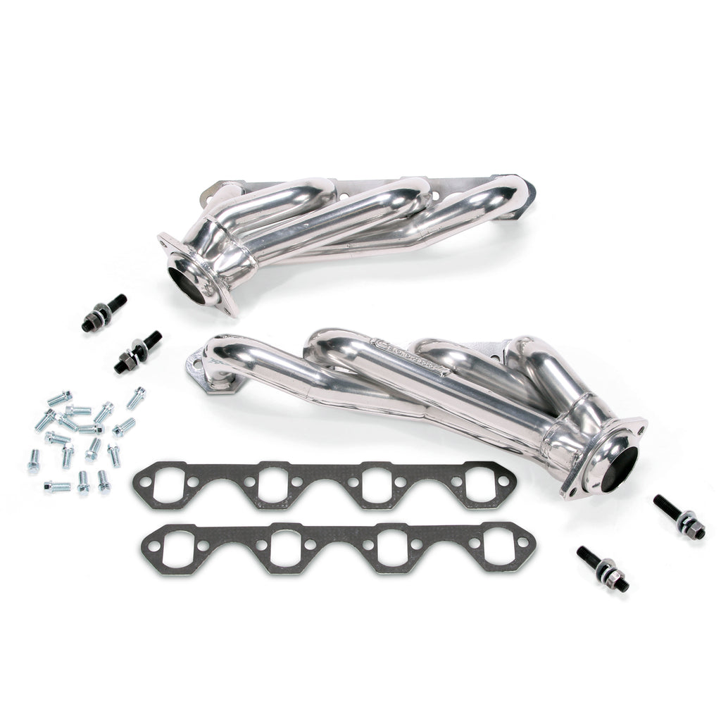 BBK Performance Parts 15110 1979-1993 MUSTANG 351 SWAP 1-5/8 SHORTY HEADERS (POLISHED SILVER CERAMIC) for Select Ford Mustang