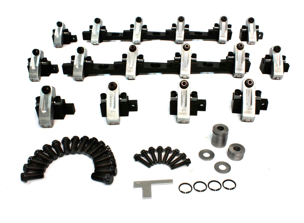 COMP Cams 1512CPG Shaft-Mount Aluminum 1.7 Ratio Rocker Kit for BBC w/ Brodix Big Duke
