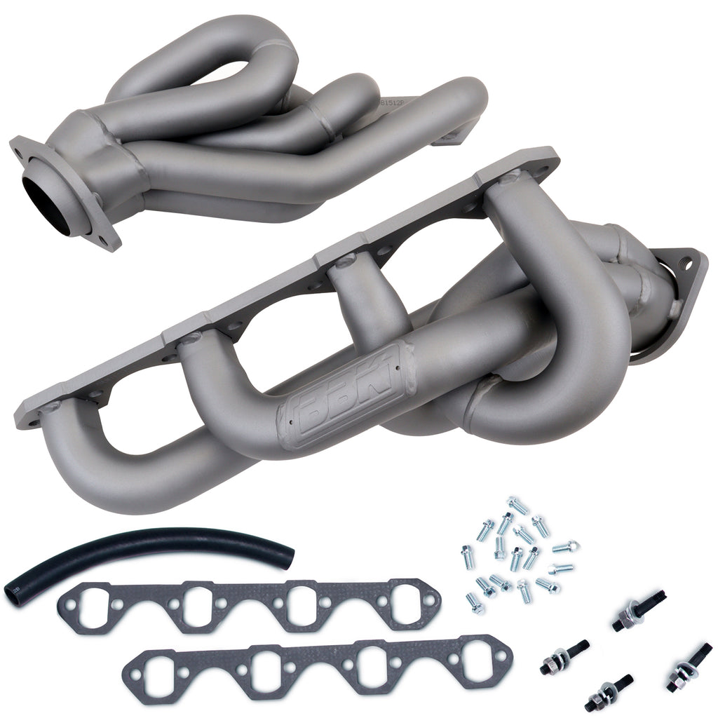 BBK Performance Parts 1512 1986-1993 MUSTANG 5.0 1-5/8 SHORTY EQUAL LENGTH HEADERS (Titanium Ceramic) for Select Ford Mustang