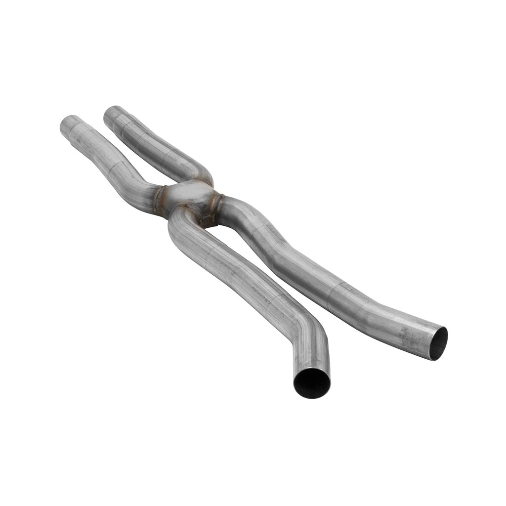 1516-Mustang-Gt-5.0L-V8-Engine-Resonator-Scavenger-Series-X-Pipe-409S-Stainless-Steel