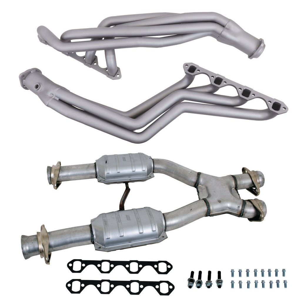 BBK Performance Parts 15162 79-93 MUSTANG 5.0 1-5/8 LONG TUBE HEADERS PLUS MID PIPE (TITANIUM CERAMIC) for Select Ford Mustang, Mercury Capri