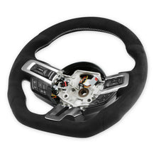Load image into Gallery viewer, 1517-Mustang-Rekudo-Heated-Steering-Wheel-Carbon-Fiber-W-Alcantara-Wrapped-B