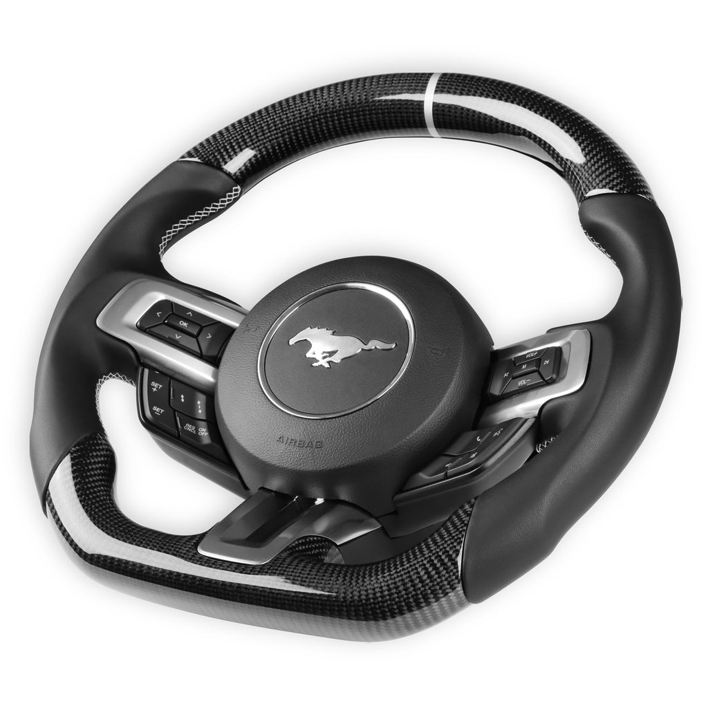 1517-Mustang-Rekudo-Heated-Steering-Wheel-Carbon-Fiber-W-Leather-Grips-Blac