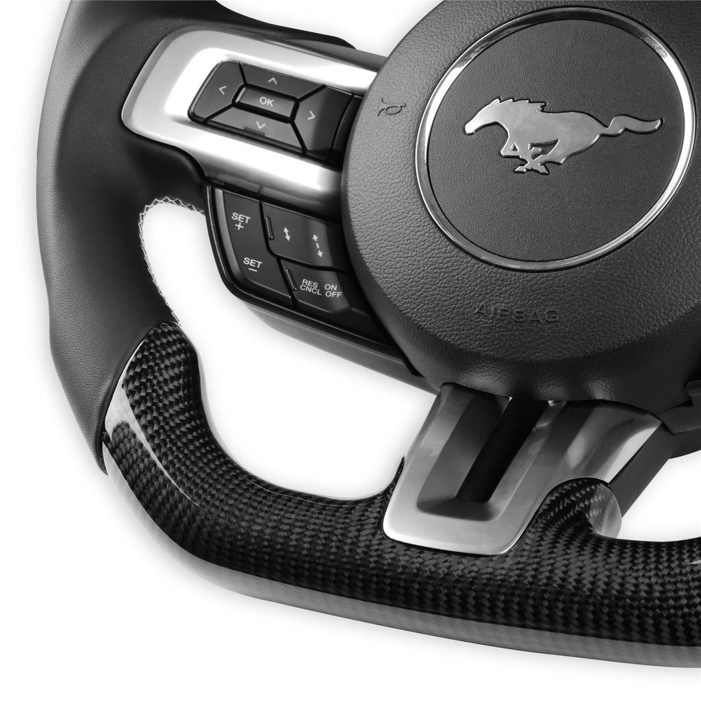 1517-Mustang-Rekudo-Heated-Steering-Wheel-Carbon-Fiber-W-Leather-Grips-Blac