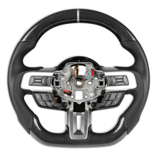 Load image into Gallery viewer, 1517-Mustang-Rekudo-Heated-Steering-Wheel-Carbon-Fiber-W-Leather-Grips-Blac