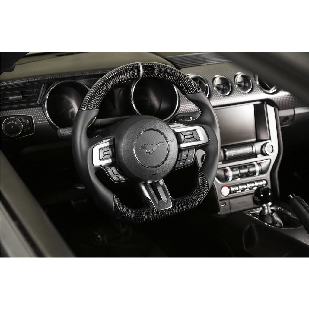 1517-Mustang-Rekudo-Heated-Steering-Wheel-Carbon-Fiber-W-Leather-Grips-Blac