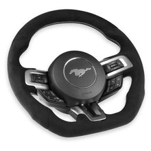 Load image into Gallery viewer, 1517-Mustang-Rekudo-Steering-Wheel-Carbon-Fiber-W-Alcantara-Wrapped-Black