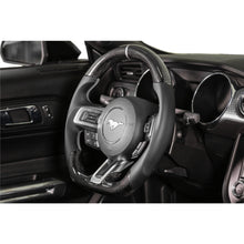 Load image into Gallery viewer, 1517-Mustang-Rekudo-Steering-Wheel-Carbon-Fiber-W-Leather-Grips-Black