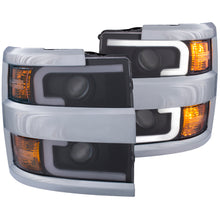 Load image into Gallery viewer, 1517-Silverado-253500Hd-Projector-Headlights-W-Plank-Style-Switchback-Black-W-Amber-(Chrome-Rim)