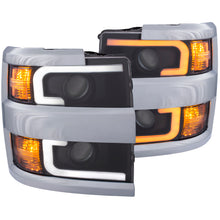Load image into Gallery viewer, 1517-Silverado-253500Hd-Projector-Headlights-W-Plank-Style-Switchback-Black-W-Amber-(Chrome-Rim)
