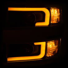 Load image into Gallery viewer, 1517-Silverado-253500Hd-Projector-Headlights-W-Plank-Style-Switchback-Black-W-Amber-(Chrome-Rim)