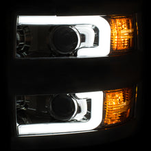 Load image into Gallery viewer, 1517-Silverado-253500Hd-Projector-Headlights-W-Plank-Style-Switchback-Chrome-W-Amber(Chrome-Rim)