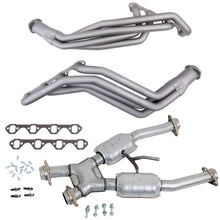 Load image into Gallery viewer, BBK Performance Parts 15192 94-95 MUSTANG 5.0 1-5/8 LONG TUBE HEADERS PLUS MID PIPE (TITANIUM CERAMIC) for Select Ford Mustang