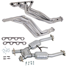 Load image into Gallery viewer, BBK Performance Parts 15193 94-95 MUSTANG 5.0 1-5/8 LONG TUBE HEADERS PLUS MID PIPE (SILVER CERAMIC) for Select Ford Mustang