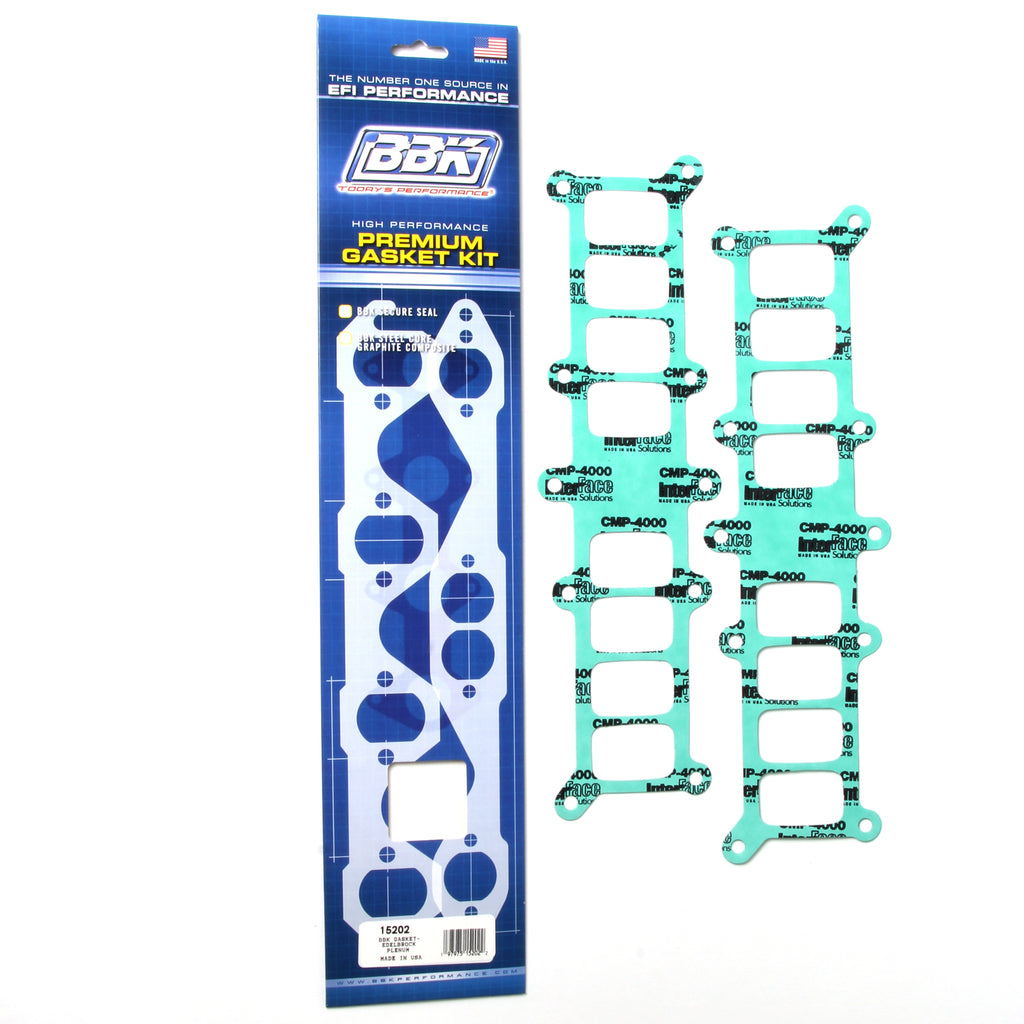 BBK Performance Parts 15202 EDELBROCK PERFORMER 5.0 INTAKE MANIFOLD PLENUM GASKETS (2) for Select Ford Mustang