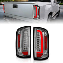 Load image into Gallery viewer, 1521-Canyon-Full-Led-Tail-Lights-WLight-Bar-Chrome-Housing-Clear-Lens