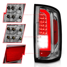 Load image into Gallery viewer, 1521-Canyon-Full-Led-Tail-Lights-WLight-Bar-Chrome-Housing-Clear-Lens