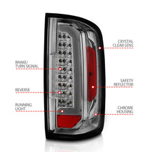 Load image into Gallery viewer, 1521-Canyon-Full-Led-Tail-Lights-WLight-Bar-Chrome-Housing-Clear-Lens