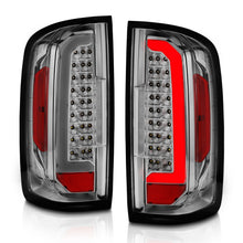 Load image into Gallery viewer, 1521-Canyon-Full-Led-Tail-Lights-WLight-Bar-Chrome-Housing-Clear-Lens