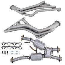 Load image into Gallery viewer, BBK Performance Parts 15312 79-93 MUSTANG 5.0 1-5/8 LONG TUBE HEADERS AUTO PLUS MID PIPE (TITANIUM CERAMIC) for Select Ford Mustang