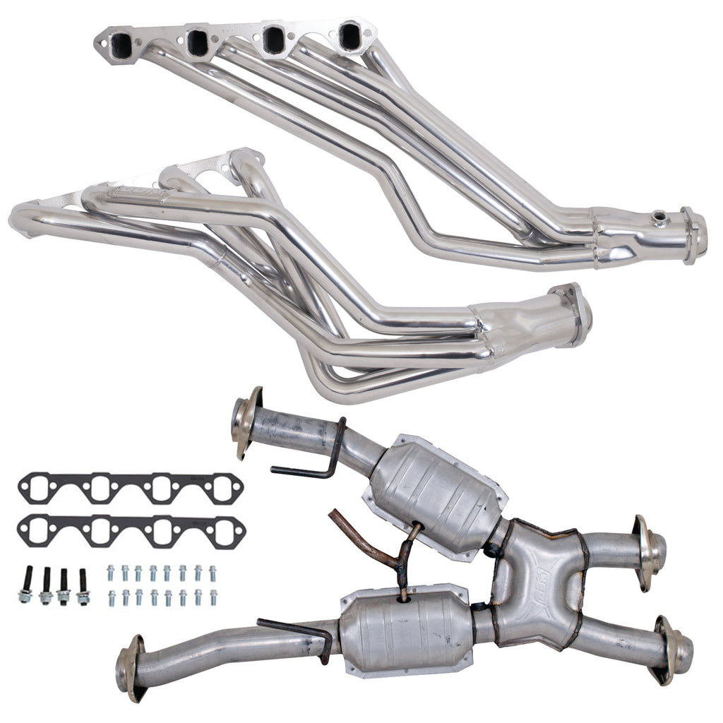 BBK Performance Parts 15313 79-93 MUSTANG 5.0 1-5/8 LONG TUBE HEADERS AUTO PLUS MID PIPE (SILVER CERAMIC) for Select Ford Mustang
