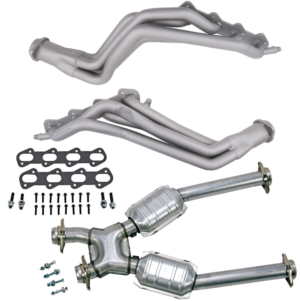 BBK Performance Parts 15322 96-98 MUSTANG COBRA 1-5/8 LONG TUBE HEADERS PLUS MID PIPE (TITANIUM CERAMIC) for Select Ford Mustang